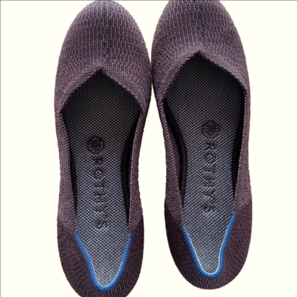 Rothy's Truffle Python Round Toe Flat Shoes Ballet Washable Knit Comfort Retired - Picture 7 of 7